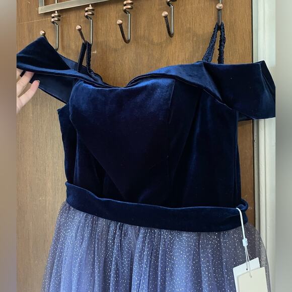 Fairy starfall ball velvet ombré tulle ballgown - Picture 4 of 9